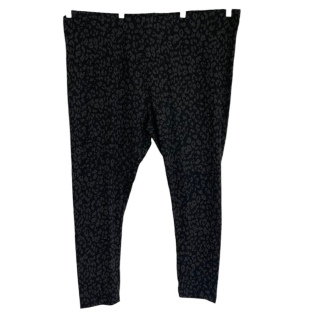 Grey Old Navy Women's High-Waisted Leopard Print Ankle Leggings